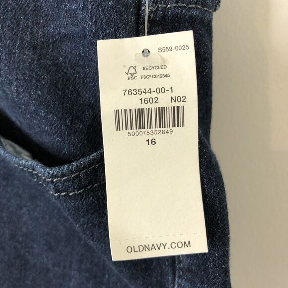 Old Navy NWT Women's Mid-Rise Boyfriend Dark Wash Jeans Size 16 - Picture 3 of 8